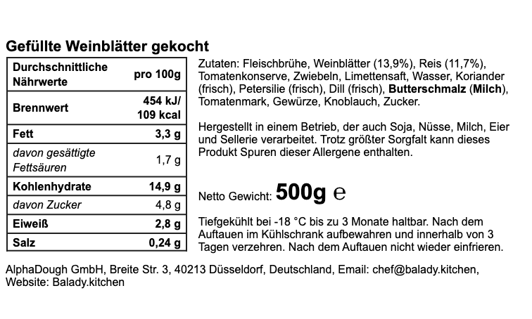 Stuffed Vine leaves - Balady