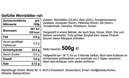 Stuffed Vine leaves - Balady